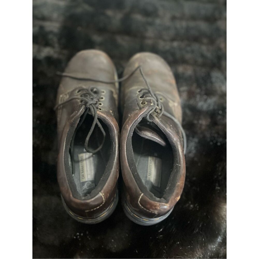 Dr Martens Mens 11 Shea Oxford Dark Brown Leather Lace Up Casual Shoes - Picture 4 of 5